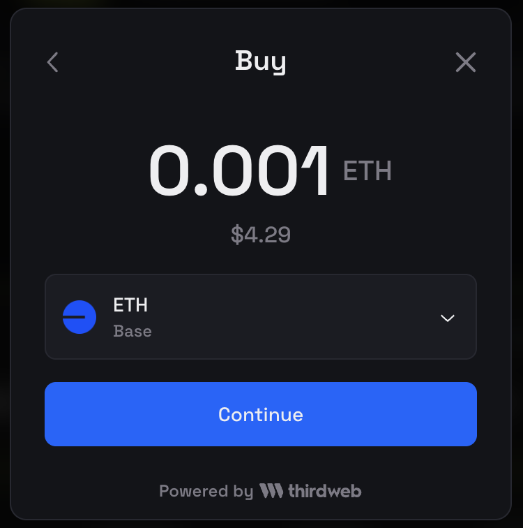 Enter ETH amount