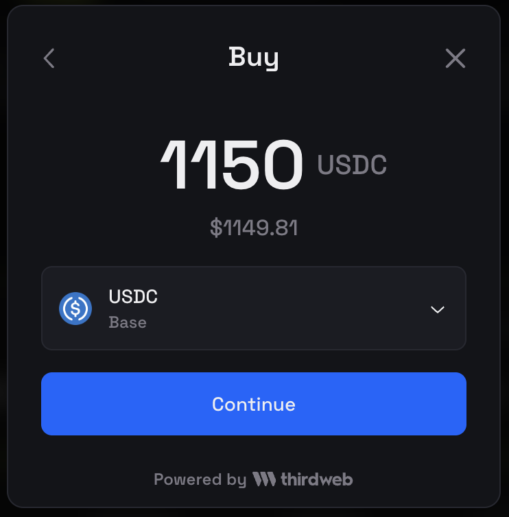 Enter USDC amount